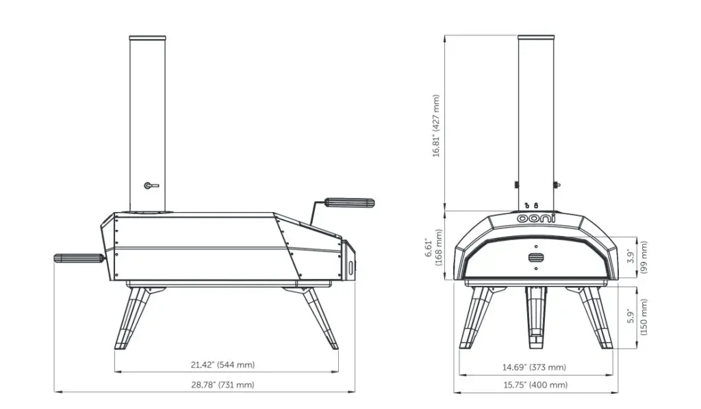 Ooni Karu 12 Dimensions