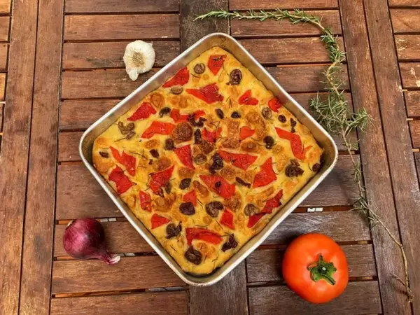 Focaccia von oben