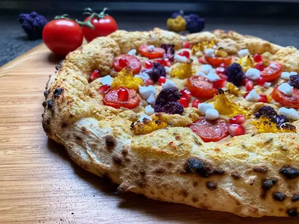 Vegan Pizza Cauliflower Close-up